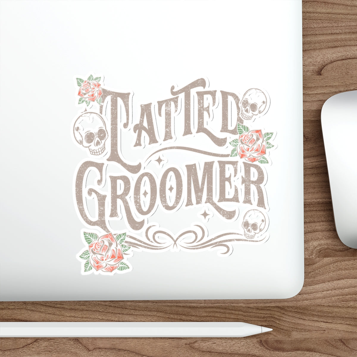Tatted Groomer Car Decal Sticker