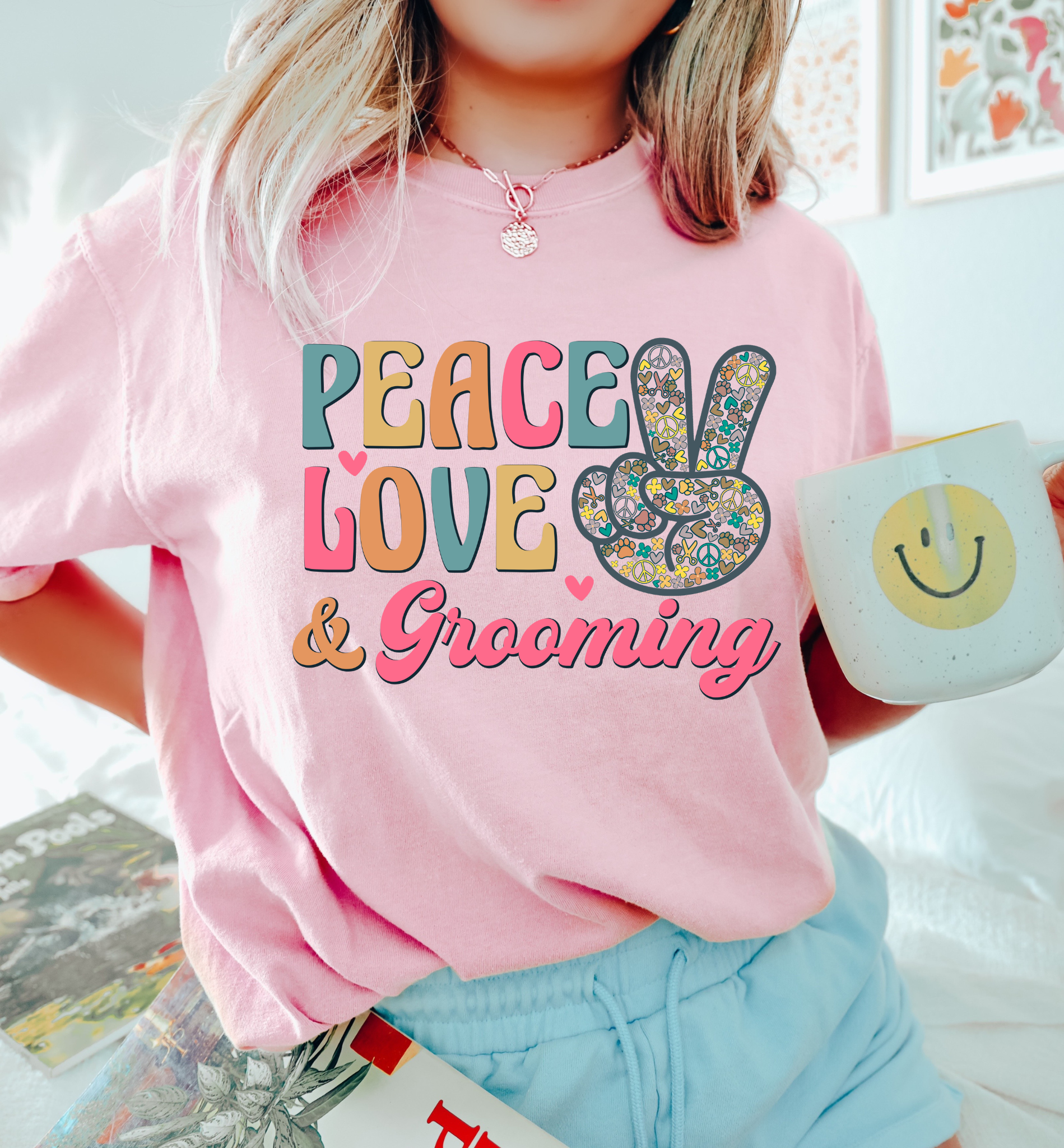 Peace Love & Grooming Tee