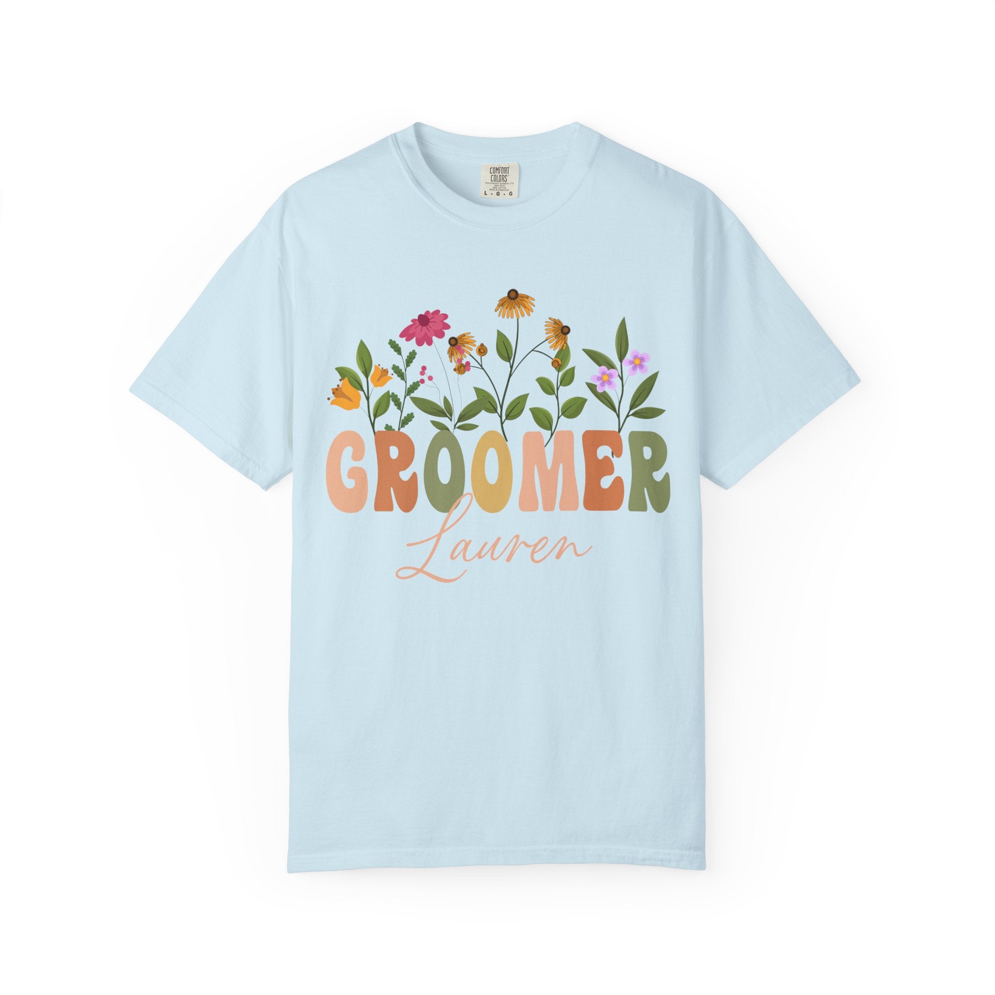 Personalized Floral Groomer Tee