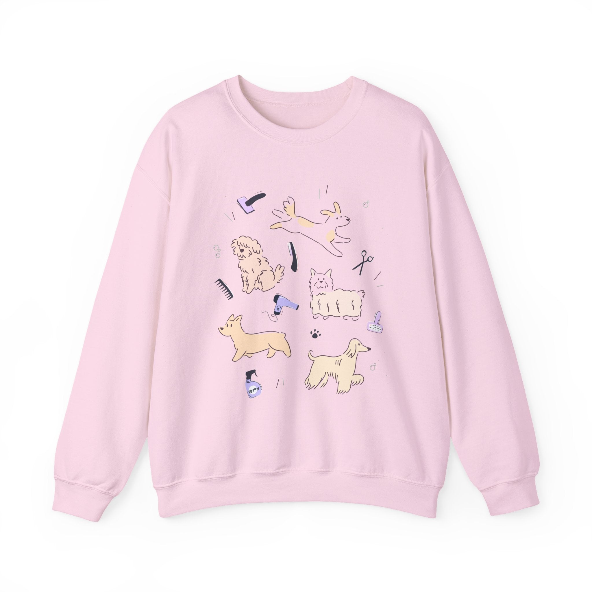 Dog Grooming Illustration Sweatshirt
