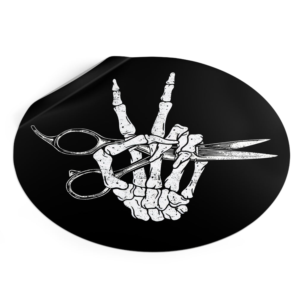 Skeleton Shears Sticker