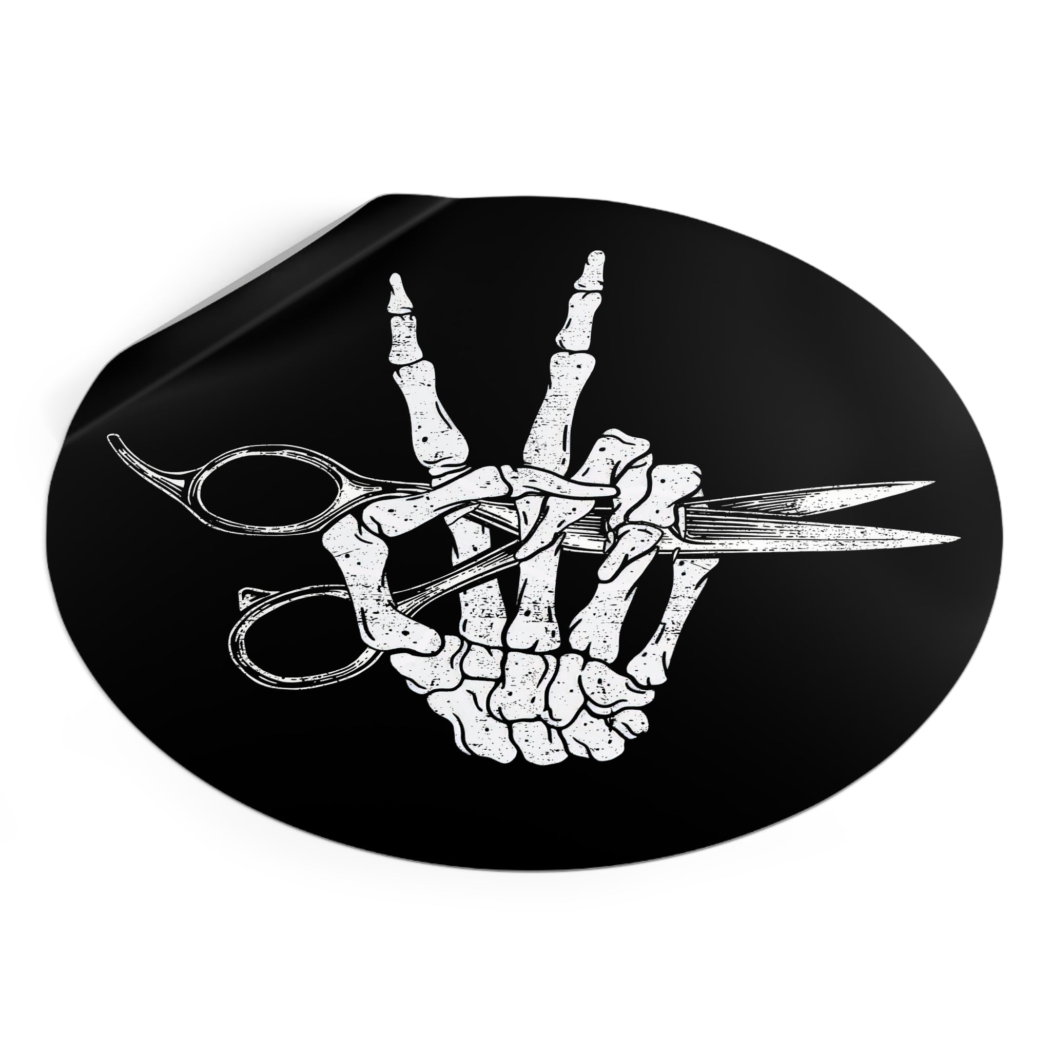Skeleton Shears Sticker