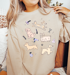 Dog Grooming Illustration Sweatshirt