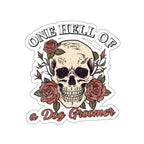 One Hell Of A Dog Groomer Car Decal Sticker