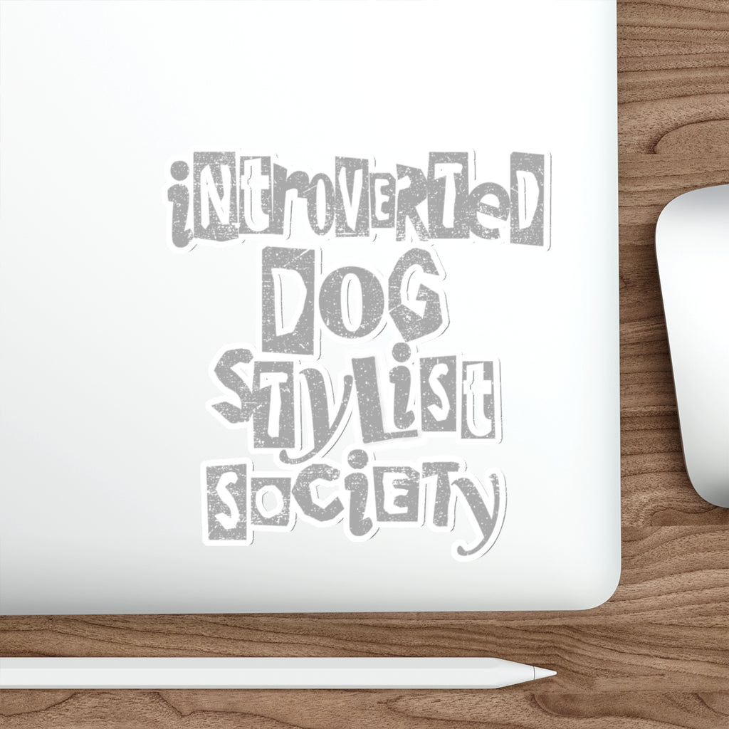 Introverted Dog Stylist Society Car Decal Sticker