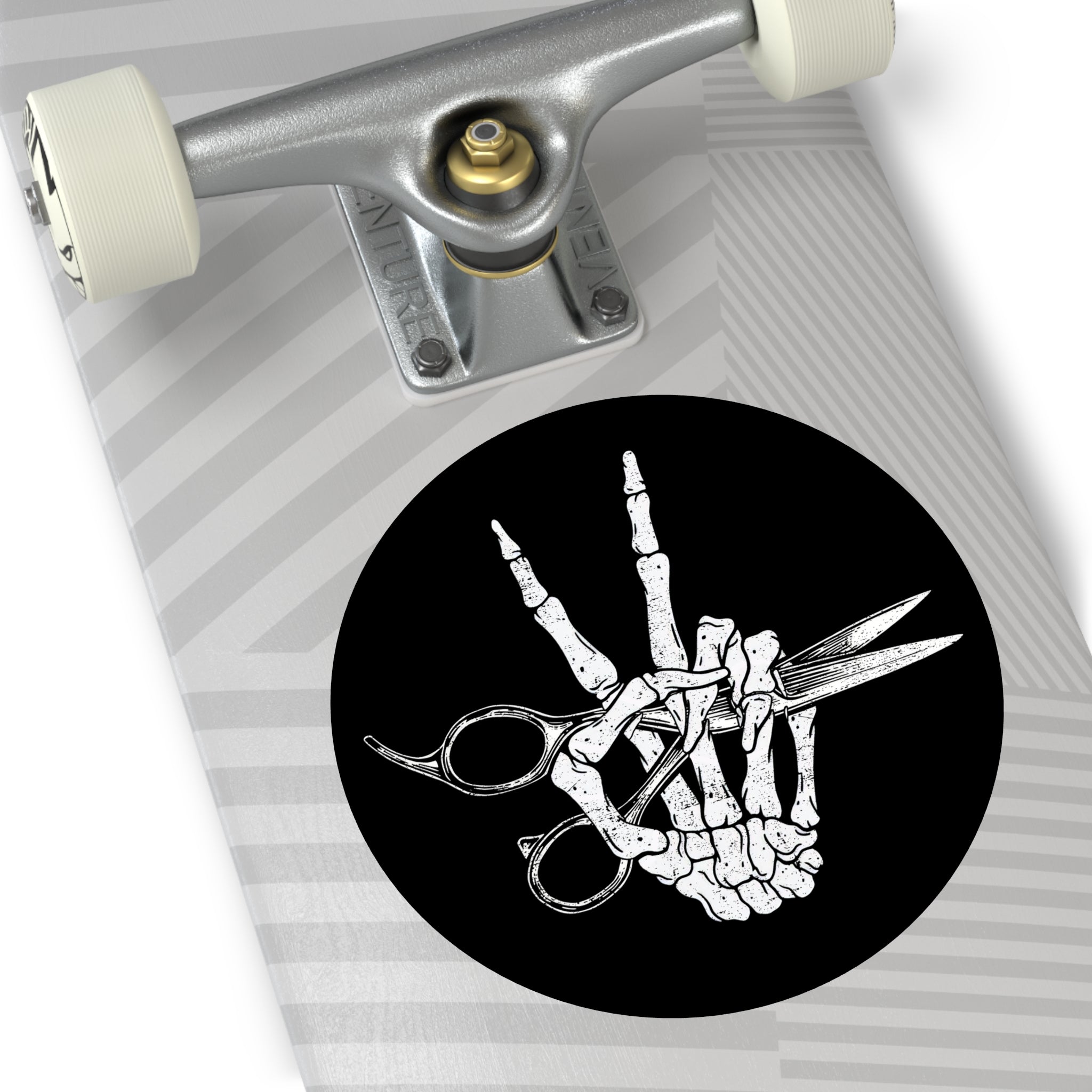 Skeleton Shears Sticker