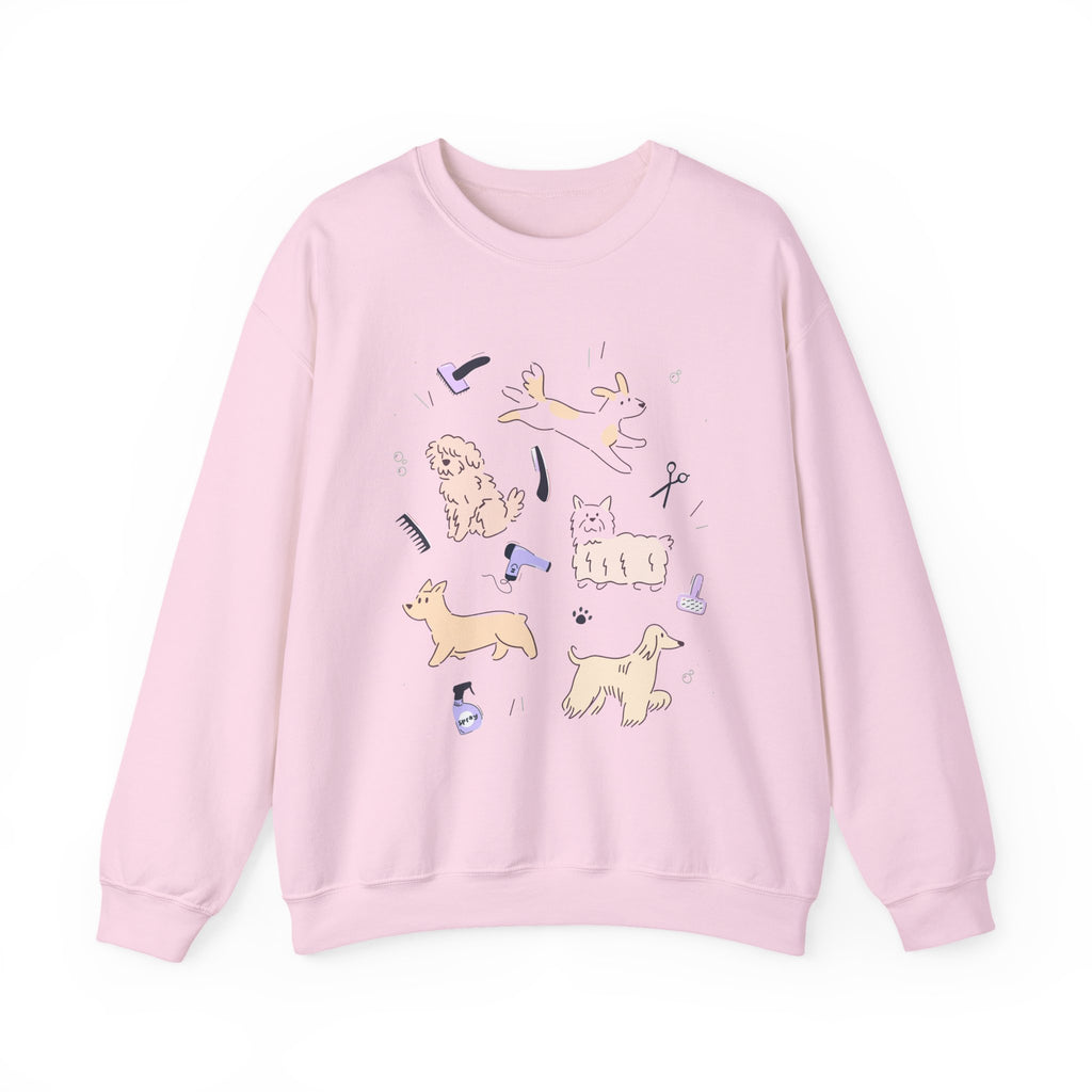 Dog Grooming Illustration Sweatshirt